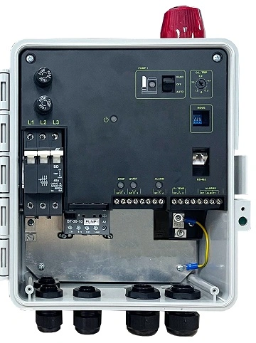 Intelligent Pump Controller for Sewage Pump Control, Three Phase Simplex, 380VAC, Full Pump Protection Function, High Level Alarm, Weekly Exerciser